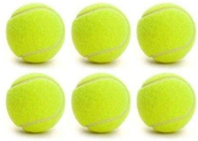 Spocco ™Green Best Rubber and tennis Sport Green Tennis 6ball Pack CB93 Cricket Tennis Ball(Pack of 6)