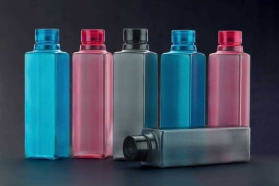 OSIOUS Customers 1st Choice Square Shape Water bottle Set For Fridge,Office,Gym Bottle 1000 ml Bottle(Pack of 6, Black, Blue, Pink, Plastic)