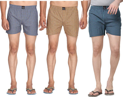 LA' ROSY Checkered Men Boxer