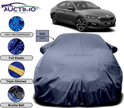 AUCTIMO Car Cover For Skoda Octavia (With Mirror Pockets)(Grey)