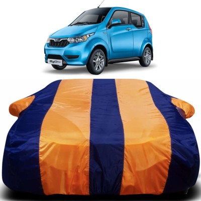 Genipap Car Cover For Mahindra e20 (With Mirror Pockets)(Orange, Blue)