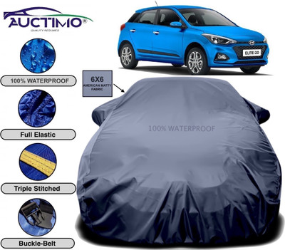 AUCTIMO Car Cover For Hyundai Elite i20 (With Mirror Pockets)(Grey)