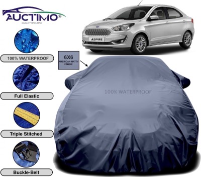 AUCTIMO Car Cover For Ford Figo Aspire (With Mirror Pockets)(Grey)