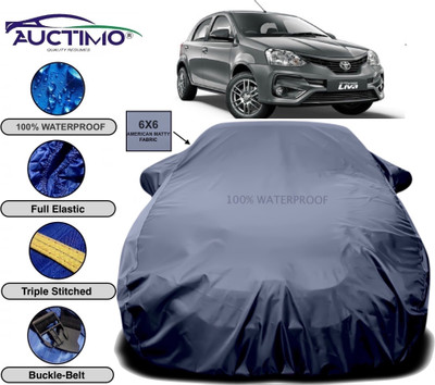 AUCTIMO Car Cover For Toyota Etios Liva (With Mirror Pockets)(Grey)