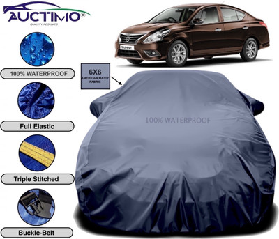 AUCTIMO Car Cover For Nissan Sunny (With Mirror Pockets)(Grey)
