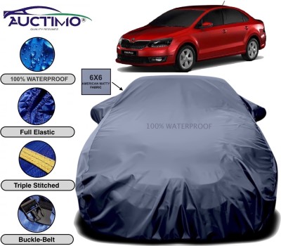 AUCTIMO Car Cover For Skoda Rapid (With Mirror Pockets)(Grey)