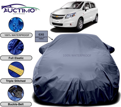 AUCTIMO Car Cover For Chevrolet Sail UVA (With Mirror Pockets)(Grey)