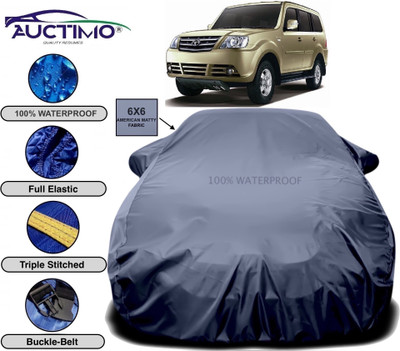 AUCTIMO Car Cover For Tata Sumo Grande MK II (With Mirror Pockets)(Grey)