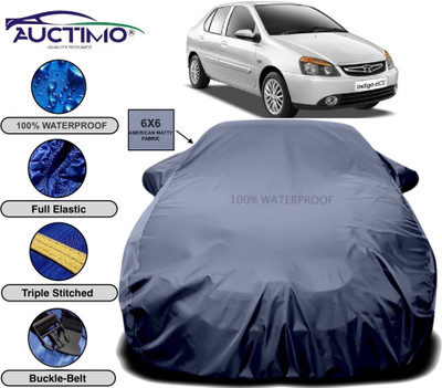 AUCTIMO Car Cover For Tata Indigo CS (With Mirror Pockets)(Grey)