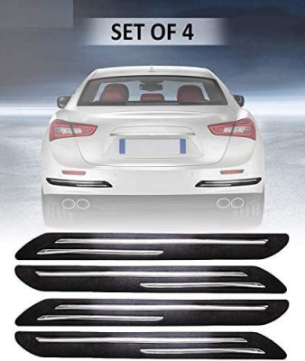 Max Plastic Car Bumper Guard(Black, Silver, Pack of 4, Maruti, New Swift)