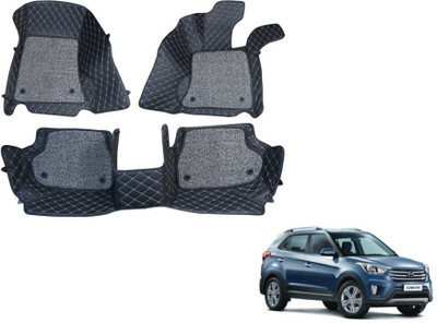 Auto Hub Leatherite 7D Mat For  Hyundai Creta(Black)
