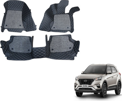 Auto Hub Leatherite 7D Mat For  Hyundai Creta(Black)