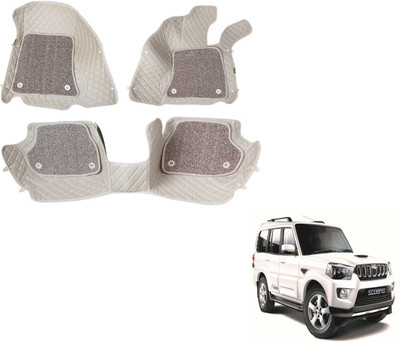MOCKHE Leatherite 7D Mat For  Mahindra New Scorpio(Beige)