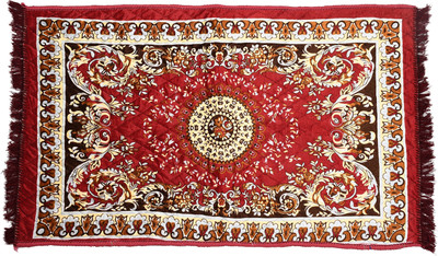 KUBER INDUSTRIES Maroon Velvet Carpet(3 ft,  X 4 ft, Rectangle)