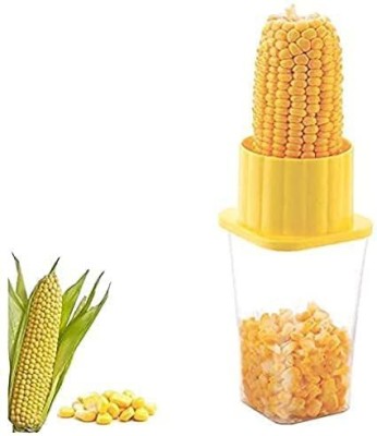 AKT EMPIRE Corn Peeler Corn Stripper with Container Corn Kernel Corn Cutter Corn Chopper Corn Grater Plastic Multicolor (Pack of 1) Corn Chopper(1)