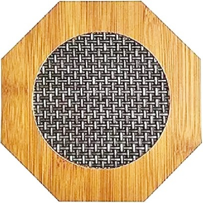 CRAZYGOL Hexagon Reversible Wood Coaster Set(Pack of 2)