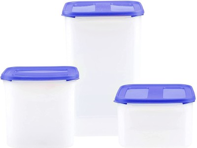 Cutting EDGE Plastic Utility Container  - 7.5 L, 4.5 L, 3 L(Pack of 3, Blue, Clear)
