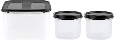 Cutting EDGE Plastic Utility Container  - 3000 ml, 250 ml, 250 ml(Pack of 6, Black)