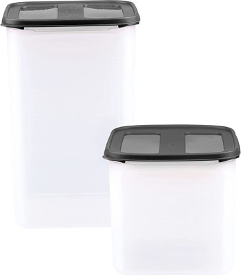 Cutting EDGE Plastic Utility Container  - 7.5 L, 4.5 L(Pack of 2, Black)