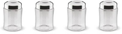 Marwall Plastic Cookie Jar  - 200 ml(Pack of 4, Clear)