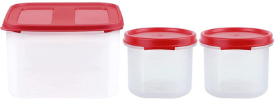Cutting EDGE Plastic Utility Container  - 3 L, 250 L(Pack of 3, Red)