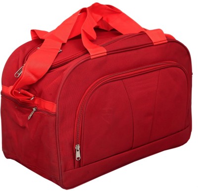 KUBER INDUSTRIES Foldable Travel duffle bag, Weekender Bag, Overnight bag, Carry On Bag, Luggage and sports duffle bag (Red) Duffel Without Wheels