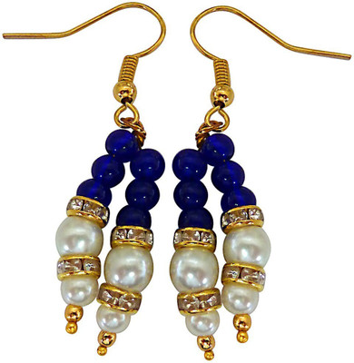 SURAT DIAMONDS Blue & White World Metal Drops & Danglers