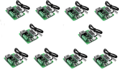 Grahikum W1209 digital temperature Controller Switch thermostat Controller Digital LED Display (Pack of 10) Temperature Sensor and Controller Electronic Hobby Kit