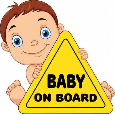 qth BABY ON BOARD WARNING STICKER Emergency Sign(Reflective Sign)