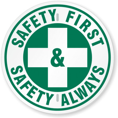 Digi2cart SAFETY FIRST WARNING STICKER Emergency Sign(Reflective Sign)