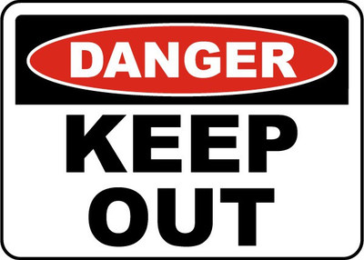 BUSY2BUY DANGER KEEP OUT CAUTION WALLSTICKER Emergency Sign(Reflective Sign)