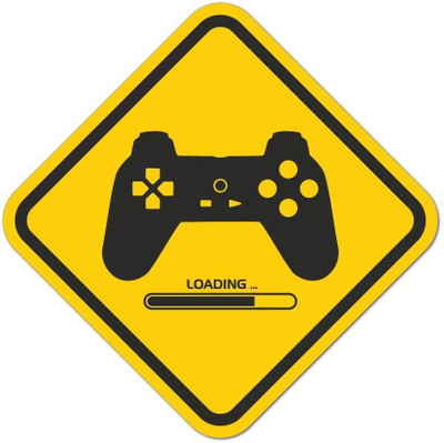 qthinfra GAMER CAUTION WARNING Emergency Sign(Reflective Sign)