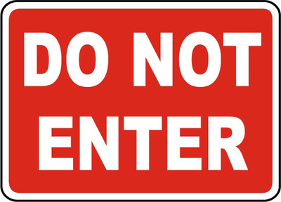 qthinfra DO NOT ENTER CAUTION WARNING STICKER Emergency Sign(Reflective Sign)