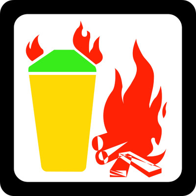 Digi2cart FIRE CAUTION WARNING STICKER Emergency Sign(Reflective Sign)
