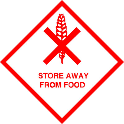qthinfra FOOD CAUTION WARNING Emergency Sign(Reflective Sign)