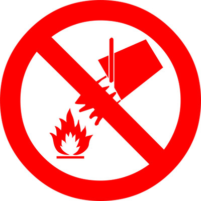 Digi2cart FIRE CAUTION WARNING STICKER Emergency Sign(Reflective Sign)