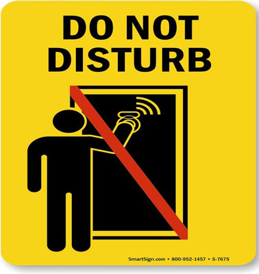 qthinfra DONOT DISTRUB WARNING Emergency Sign(Reflective Sign)