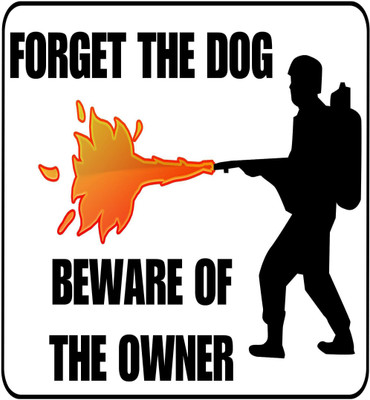 BUSY2BUY FORGET THE DOG BEWARE OF OWNER Emergency Sign(Reflective Sign)