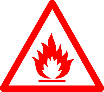 Digi2cart FIRE CAUTION WARNING STICKER Emergency Sign(Reflective Sign)
