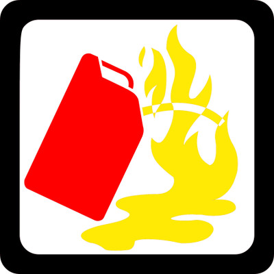 Digi2cart FIRE CAUTION WARNING STICKER Emergency Sign(Reflective Sign)