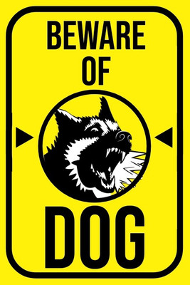 Digi2cart BEWARE OF DOGS WARNING STICKER Emergency Sign(Reflective Sign)