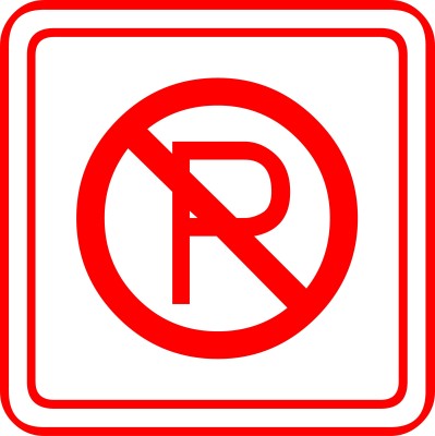 qthinfra PARKING CAUTION WARNING STICKER Emergency Sign(Reflective Sign)