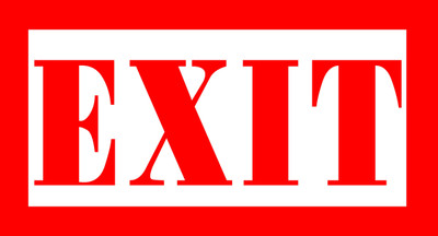 Digi2cart EXIT CAUTION WARNING CUM WALL STICKER Emergency Sign(Reflective Sign)