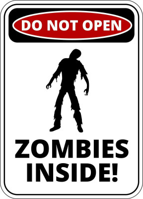 BUSY2BUY DO NOT ENTER ZOMBIEE CAUTION WARNING STICKER Emergency Sign(Reflective Sign)