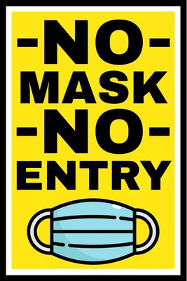 Digi2cart MASK WARNING STICKER Emergency Sign(Reflective Sign)