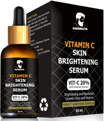 BEARDMASTER Vitamin C Serum for face Whitening, Pigmentation, Glowing, Oily Skin, Acne Scars, Brightening, Fairness, Anti-Aging Skin Repair with Hyaluronic Acid(30 ml)