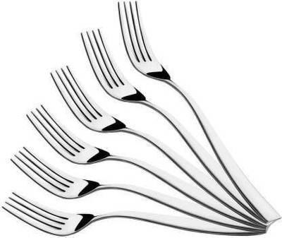VIJAY EXPORT Stainless Steel Dinner Fork for Home/Kitchen ,( Set of 6) Stainless Steel Fruit Fork Set(Pack of 6)