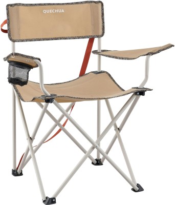 QUECHUA by Decathlon Folding Camping Chair - Basic Chair(Brown & White)