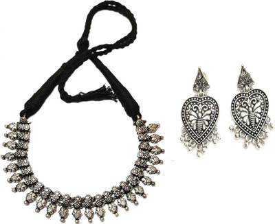 JDDCART Alloy Black, Silver Jewellery Set(Pack of 1)
