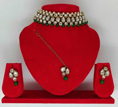 CATALYST Alloy Gold-plated White Jewellery Set(Pack of 1)